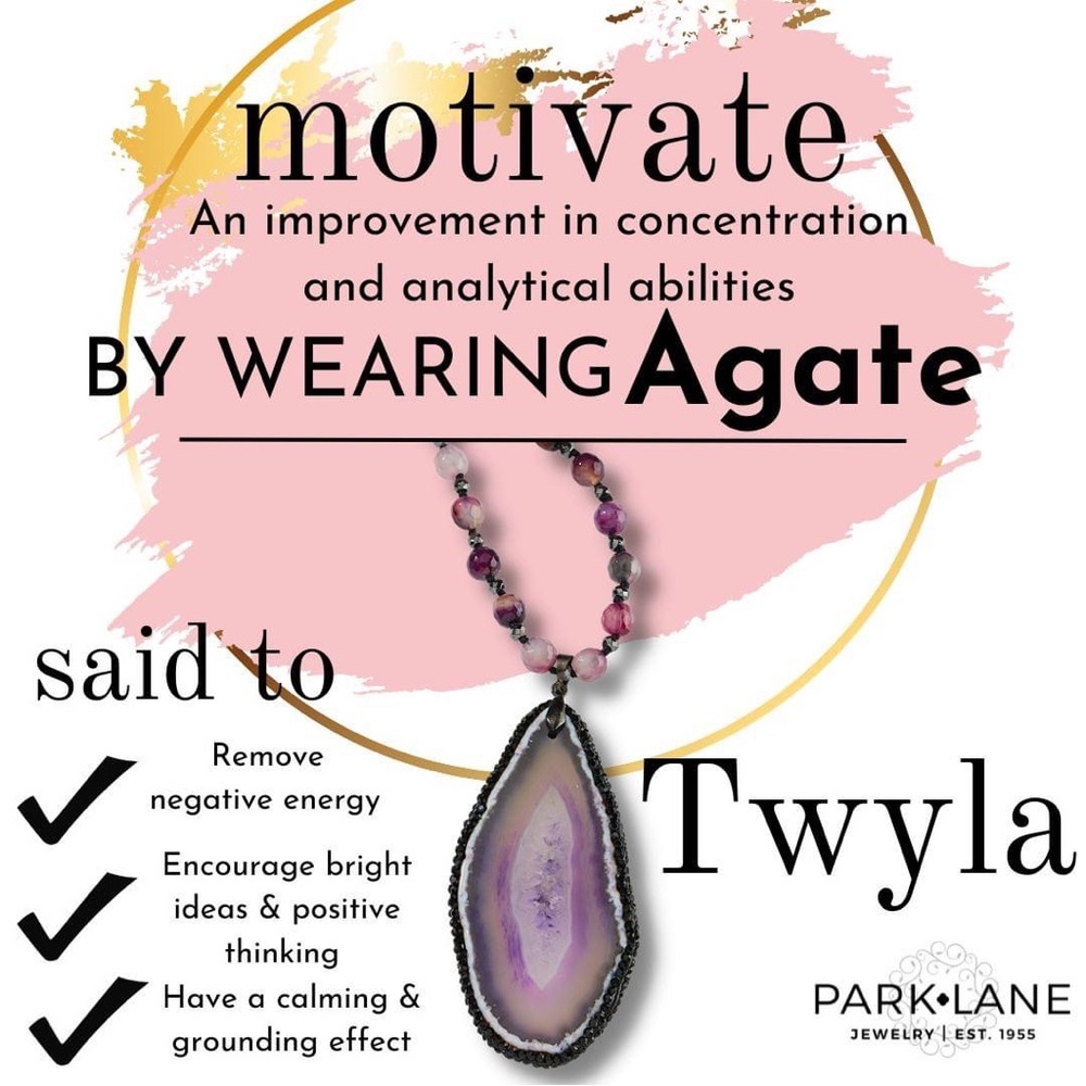 Twyla genuine agate stone - one of a kind no two are the same (yours may vary)
